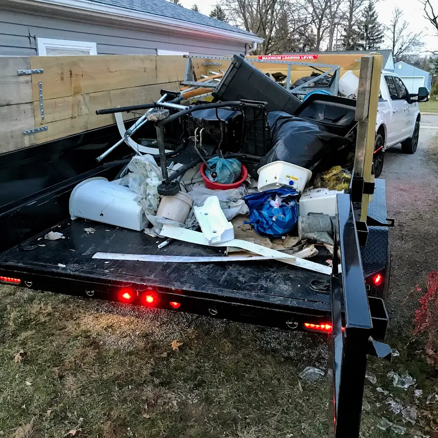 Roll-off dumpster delivered to a residential driveway in Overlea